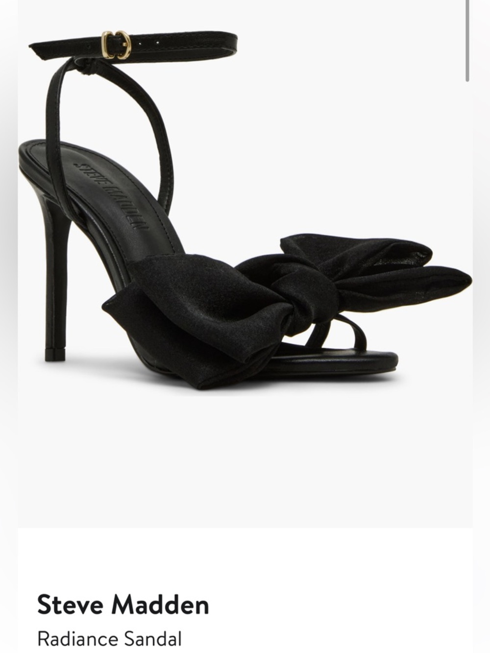 Steve Madden Radiance Sandal in Black Sz 7.5 in EUC